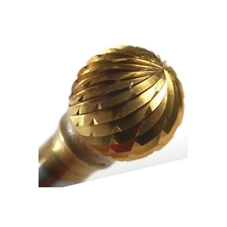 Champion Cutting Tool Ball Shaped Carbide Bur for Contour / Hole Deburring / Milling, 3/4in Cut Dia, 11/16in LOC CHA SD7